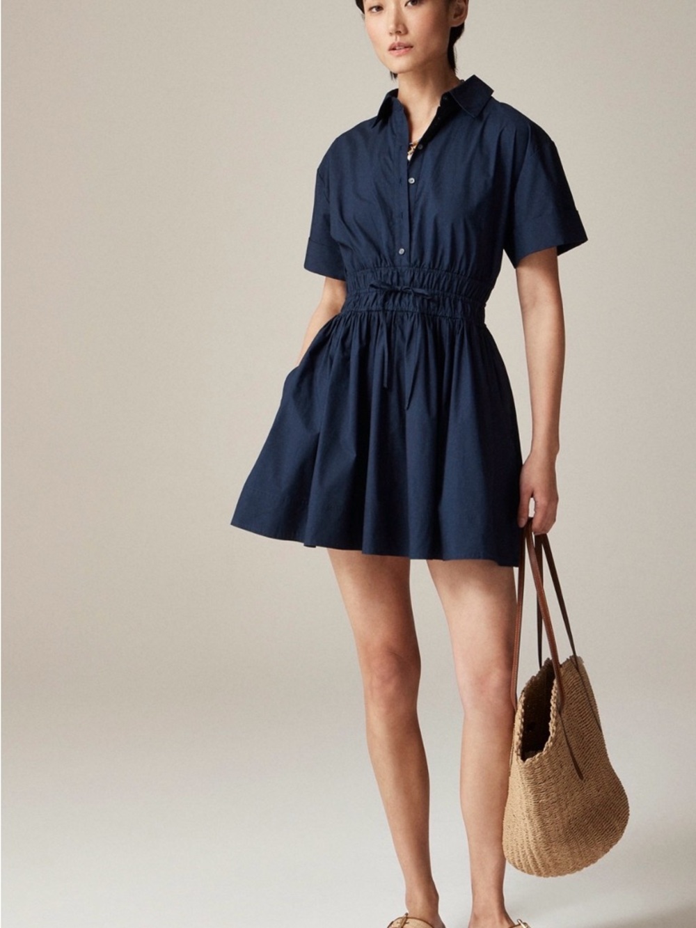 J. Crew Elena Mini Shirt Dress NWT